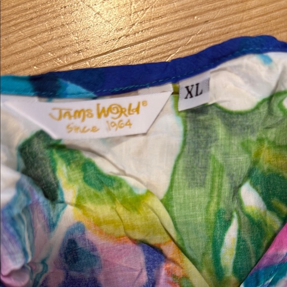 Jams World Blue and Green Flutter Sleeve Sundress - Picture 2 of 3